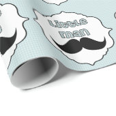 Mooi Baby shower Little Man Mustache Cadeaupapier (Rol Hoek)