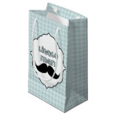 Mooi Baby shower Little Man Mustache Klein Cadeauzakje (Voorkant Gekanteld)