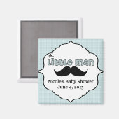 Mooi Baby shower Little Man Mustache Magneet (Voorkant / Achterkant)