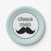Mooi Baby shower Little Man Mustache Papieren Bordje (Voorkant)