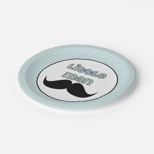 Mooi Baby shower Little Man Mustache Papieren Bordje (Gekanteld)
