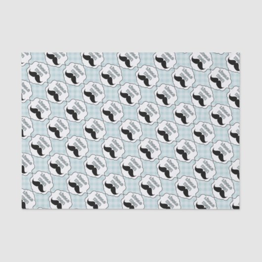 Mooi Baby shower Little Man Mustache Tissuepapier (Voorkant)