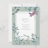 Mooi Baby shower van Dragonfly Garden Greenery Kaart (Achterkant)
