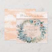 Mooi Baby shower voor meisjes (Voorkant / Achterkant)