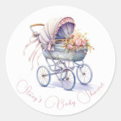 Mooi baby wandelwagen ronde sticker (Voorkant)
