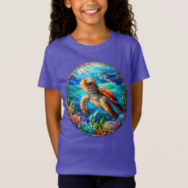 Mooi Baby Zee schildpad zwemmen T-shirt