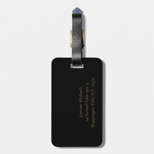 Mooi Bagagelabel voor Floral Print (Achterkant verticaal)