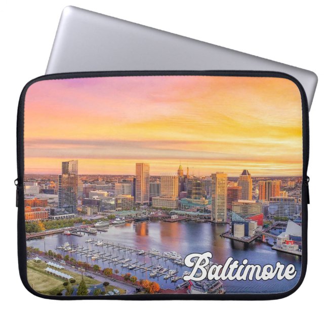 Mooi Baltimore, Maryland, Verenigde Staten Laptop Sleeve (Voorkant)