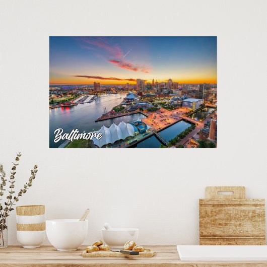 Mooi Baltimore, Maryland, Verenigde Staten Poster (Keuken)