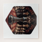 Mooi Barok stijl schaakstuk - De Koningin Legpuzzel (Horizontaal)