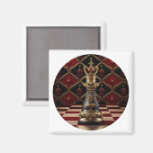 Mooi Barok stijl schaakstuk - De Koningin Magneet (Voorkant / Achterkant)
