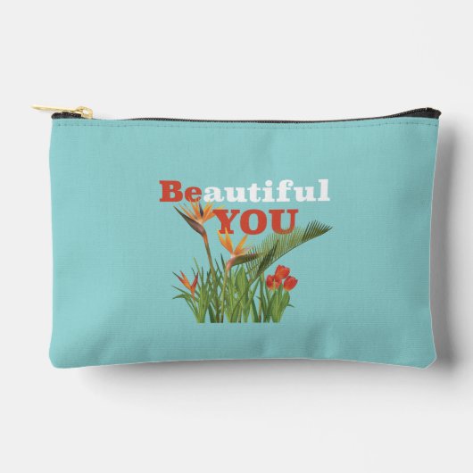 Mooi Be You Monogram Sinaasappel Tuin Bloemen Etui (Voorkant)