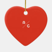 Mooi Be You Monogram Sinaasappel Tuin Bloemen Keramisch Ornament (Achterkant)