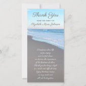 Mooi Beach-sympathie bedankt voor 4 x 8 flat-card (Voorkant)