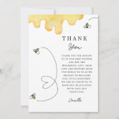 Mooi bedankje voor de baby shower van de aanstaand bedankkaart (Voorkant)