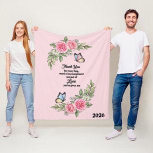 Mooi bedankje voor Moederdag Fleece Deken