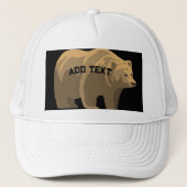 Mooi Beer met Add Tekst Gedrukt Afbeelding Tekst-P Trucker Pet (Voorkant)