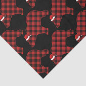 Mooi Beer Silhouette Kerstvakantie Patroon Tissuepapier (Detail)