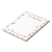 Mooi Bell Floral Pattern-patroon met naam Notitieblok (Linkerzijde)