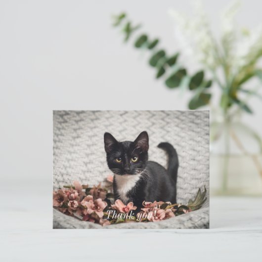 Mooi Bella Rose Dank je Postkaart (Staand voorkant)