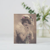 Mooi Belle Epoque Star Woman  briefkaart (Staand voorkant)