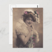 Mooi Belle Epoque Star Woman  briefkaart (Voorkant / Achterkant)