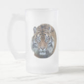 Mooi Bengal Tiger Face Foto Glass Matglas Bierpul (Links)