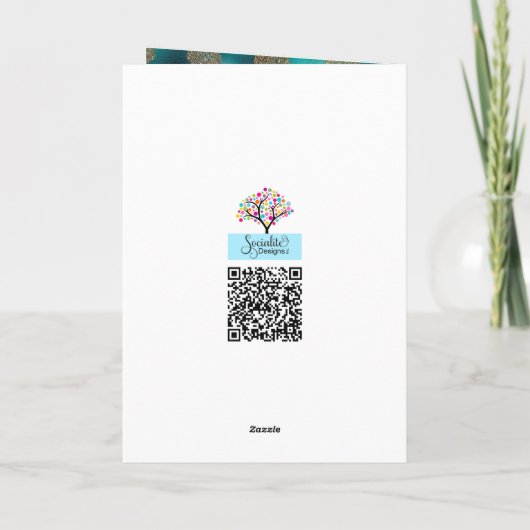 Mooi bericht voor Moederdag van zeemeermin Feestdagen Kaart (Achterkant)