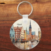 Mooi beschilderd München Sleutelhanger (Voorkant)