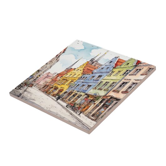 Mooi beschilderd München Tegeltje (Zijkant)