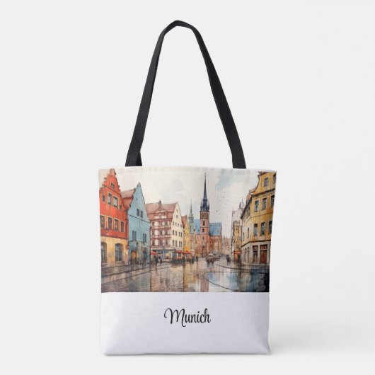 Mooi beschilderd München Tote Bag (Achterkant)