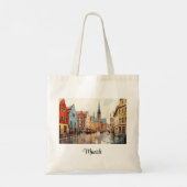 Mooi beschilderd München Tote Bag (Achterkant)