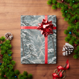 Mooi besneeuwd Scotch Pine Wrapping Paper Cadeaupapier