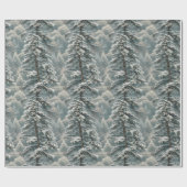 Mooi besneeuwd Scotch Pine Wrapping Paper Cadeaupapier (Vlak)