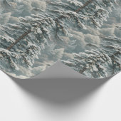 Mooi besneeuwd Scotch Pine Wrapping Paper Cadeaupapier (Hoek)