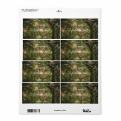 Mooi, betoverd bos, feeën, lief 16, etiket (Full Sheet)