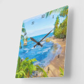 Mooi beveiligd strand vierkante klok (Hoek)