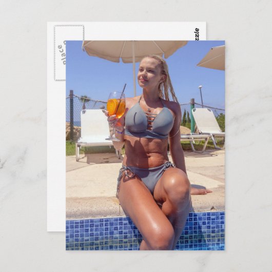 Mooi Bikini-model foto-briefkaart Briefkaart (Voorkant / Achterkant)
