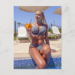 Mooi Bikini-model foto-briefkaart Briefkaart