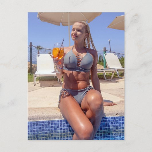 Mooi Bikini-model foto-briefkaart Briefkaart (Voorkant)
