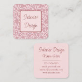 Mooi Blad Beigh Design Vierkante Visitekaartje (Voorkant / Achterkant)