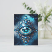 Mooi blauw Alle ogen Oogilluminati Briefkaart (Staand voorkant)