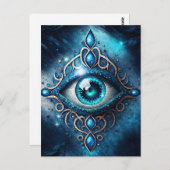 Mooi blauw Alle ogen Oogilluminati Briefkaart (Voorkant / Achterkant)