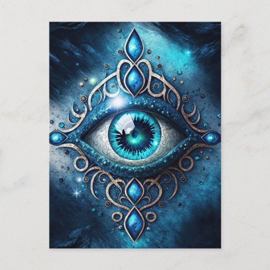 Mooi blauw Alle ogen Oogilluminati Briefkaart (Voorkant)
