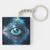 Mooi blauw Alle ogen Oogilluminati Sleutelhanger (Achterkant)