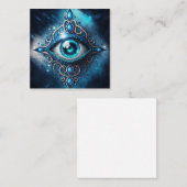 Mooi blauw Alle ogen Oogilluminati Vierkante Visitekaartje (Voorkant / Achterkant)