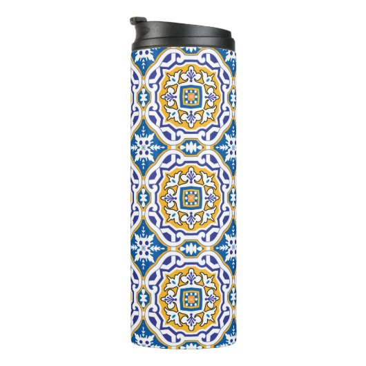 💙 Mooi blauw Azulejos IV Thermosbeker (Geroteerd rechts)