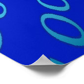 Mooi blauw binair poster (Hoek)