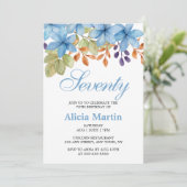 Mooi Blauw Bloeiende Planten Verjaardag voor Elke  Kaart (Staand voorkant)