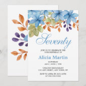 Mooi Blauw Bloeiende Planten Verjaardag voor Elke  Kaart (Voorkant / Achterkant)